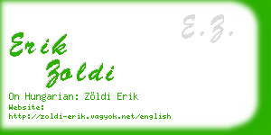 erik zoldi business card