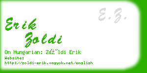 erik zoldi business card